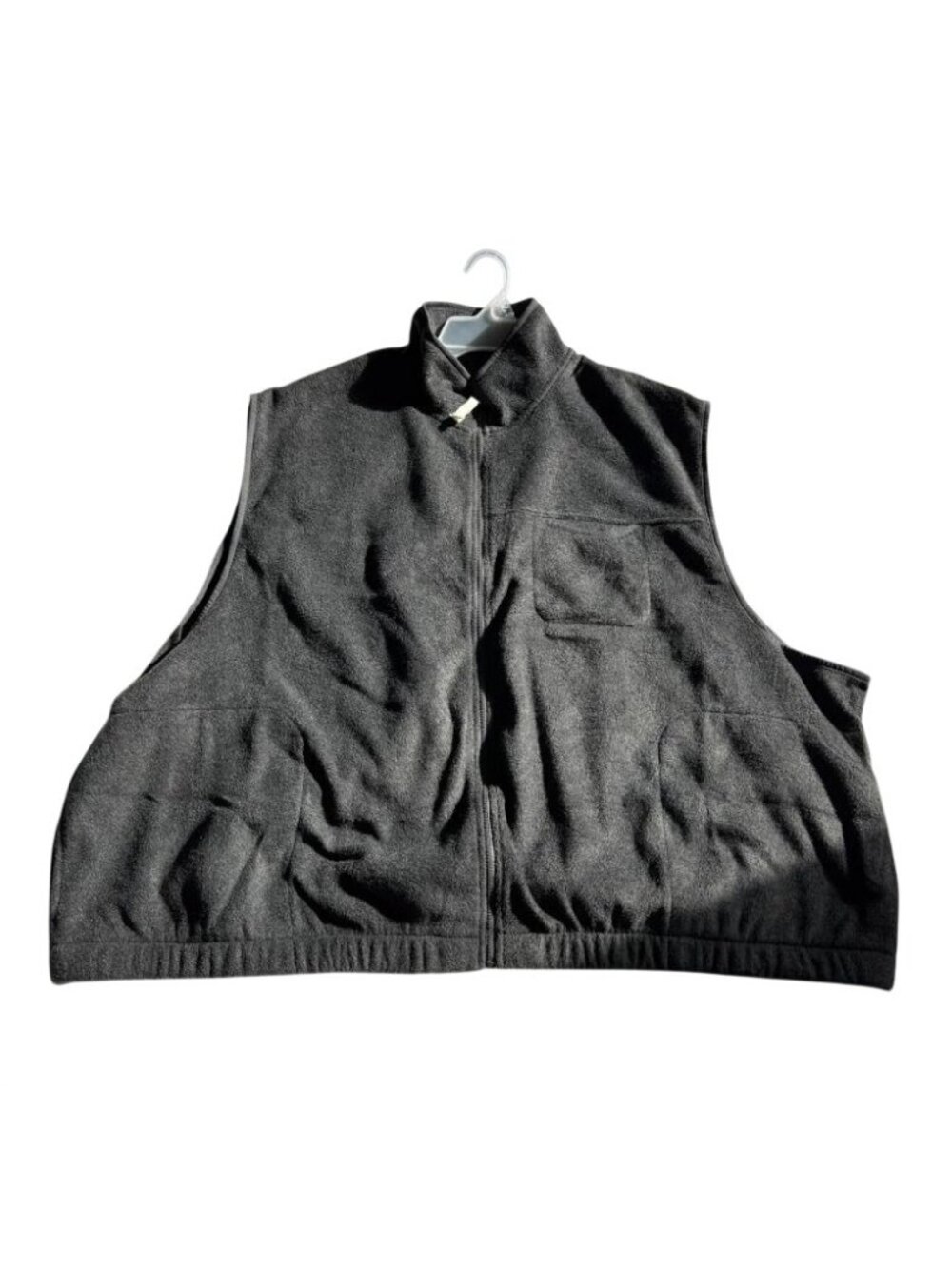Old Navy Womens Plus Gray Full-Zip Fleece Vest Size 4X